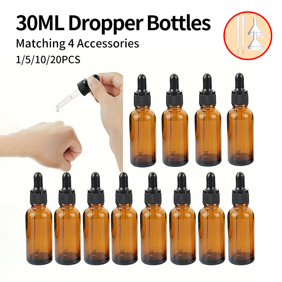 Juice Bottle Dropper - 5/10/20pcs + 4 acessórios frasco conta-gotas