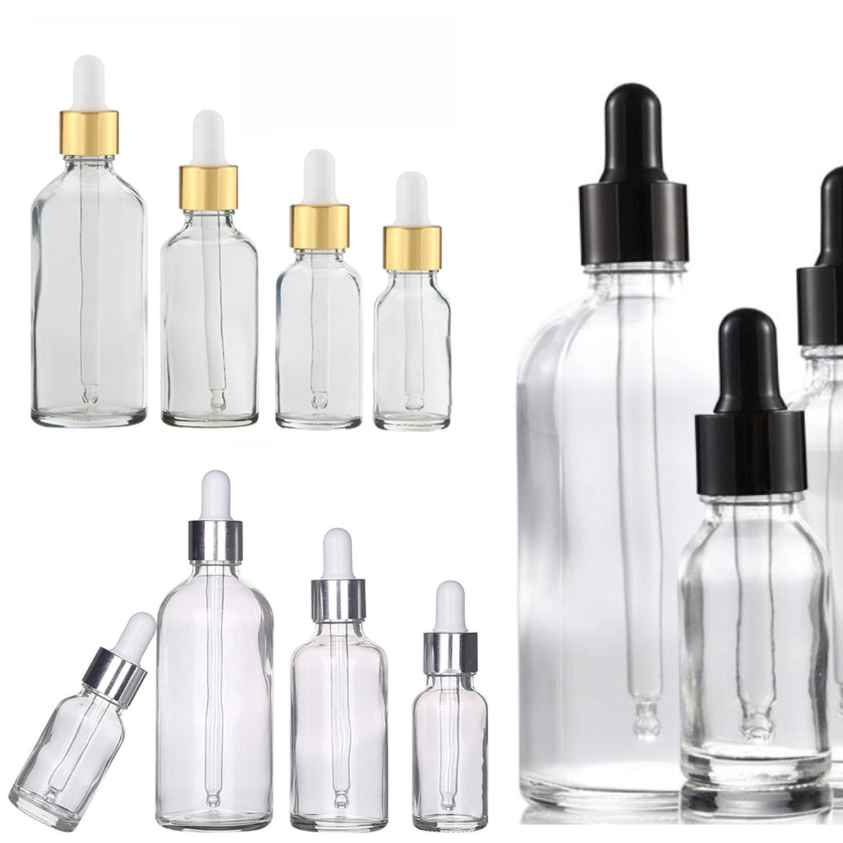 Juice Bottle Dropper - 5/10/15/30/50/0ml frascos de garrafa conta-gotas de
