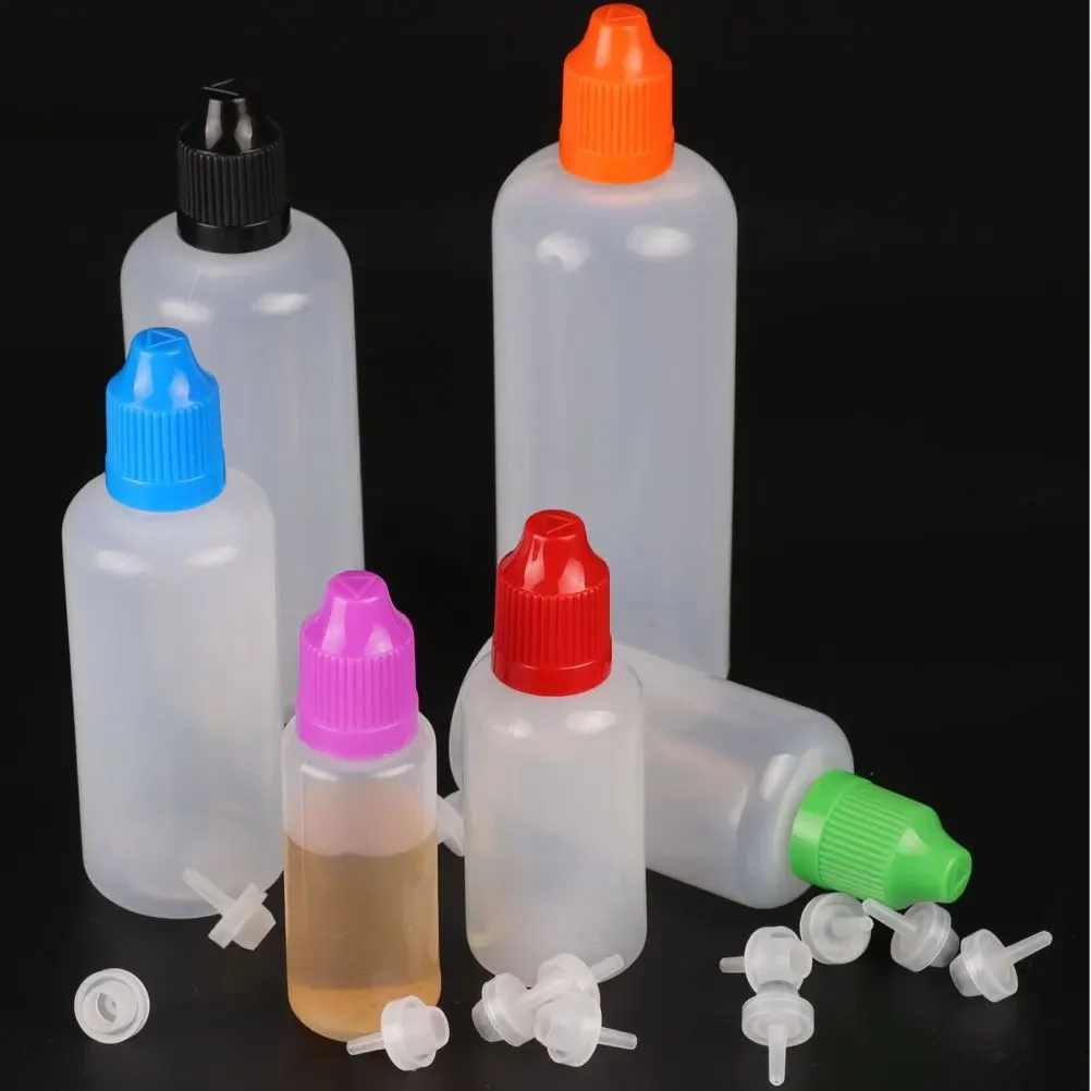 Juice Bottle Dropper - 5pcs 3/5/10/15/20/30/50/60/100/120ml garrafas conta-gotas de suco