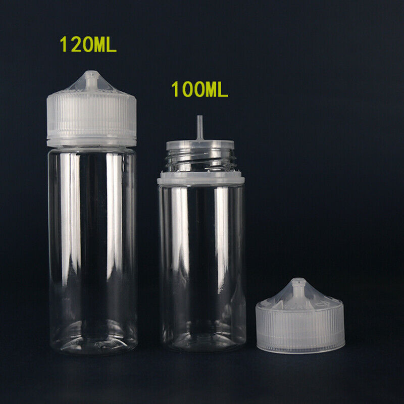Juice Bottle Dropper - 5 pçs 30ml/60ml/100ml/120ml plástico pet vazio