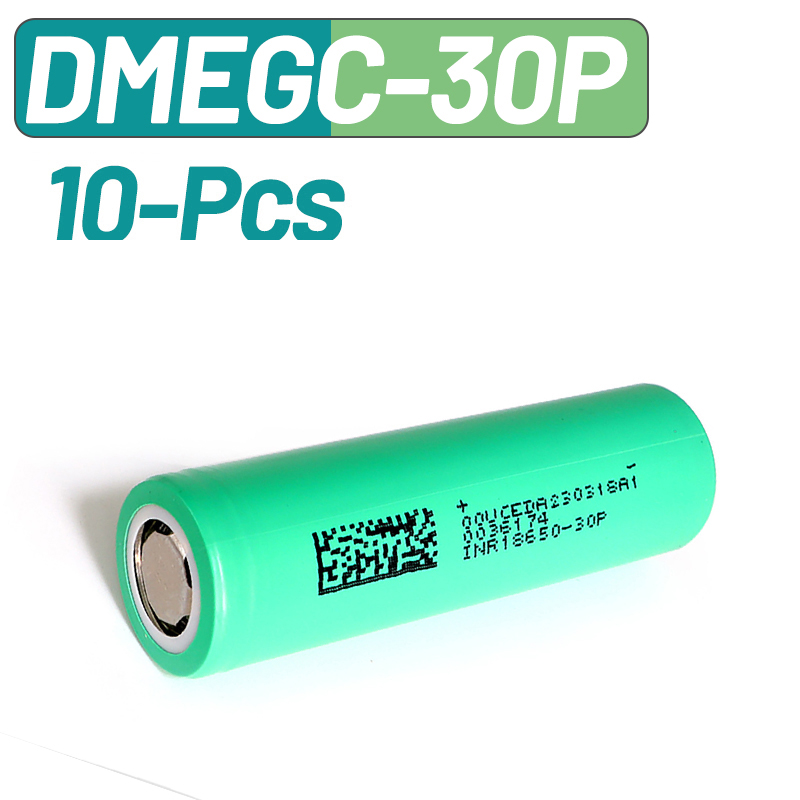 Vape Battery 18650 - 10 Baterias de Lítio Recarregáveis DMEGC